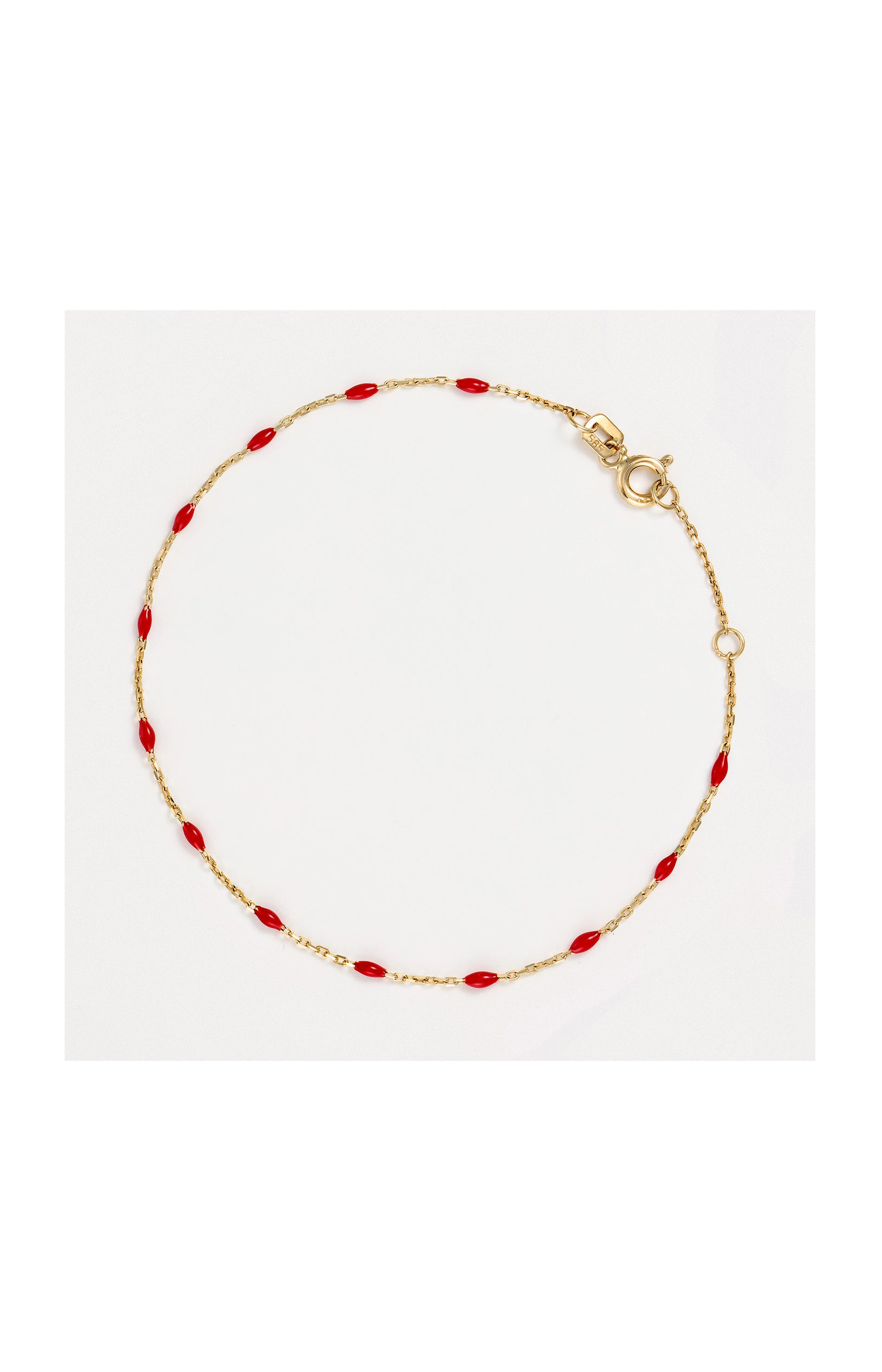 Bracelet Email rouge - Or jaune 375/1000