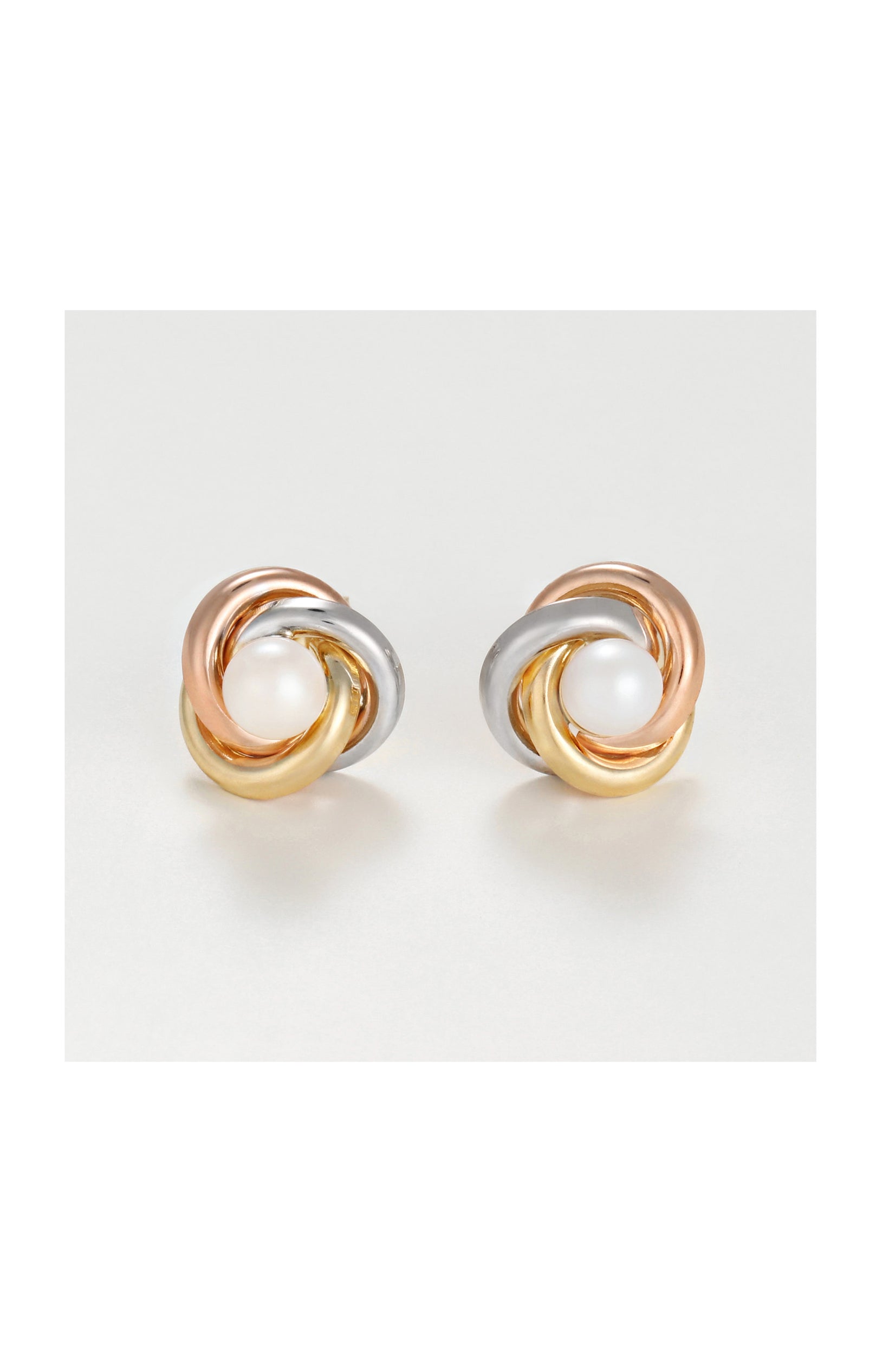 Boucle d'oreille April - Or Tricolore 375/1000 & Perle