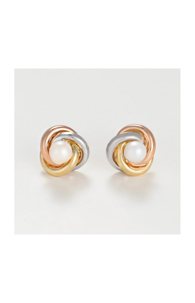 Boucle d'oreille April - Or Tricolore 375/1000 & Perle