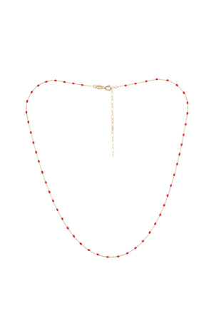 Collier Amada Rouge - Or jaune 375/1000