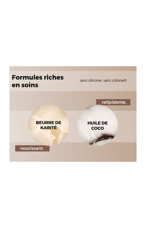 Shampoing - Karité & Huile de coco - Cheveux secs & rèches