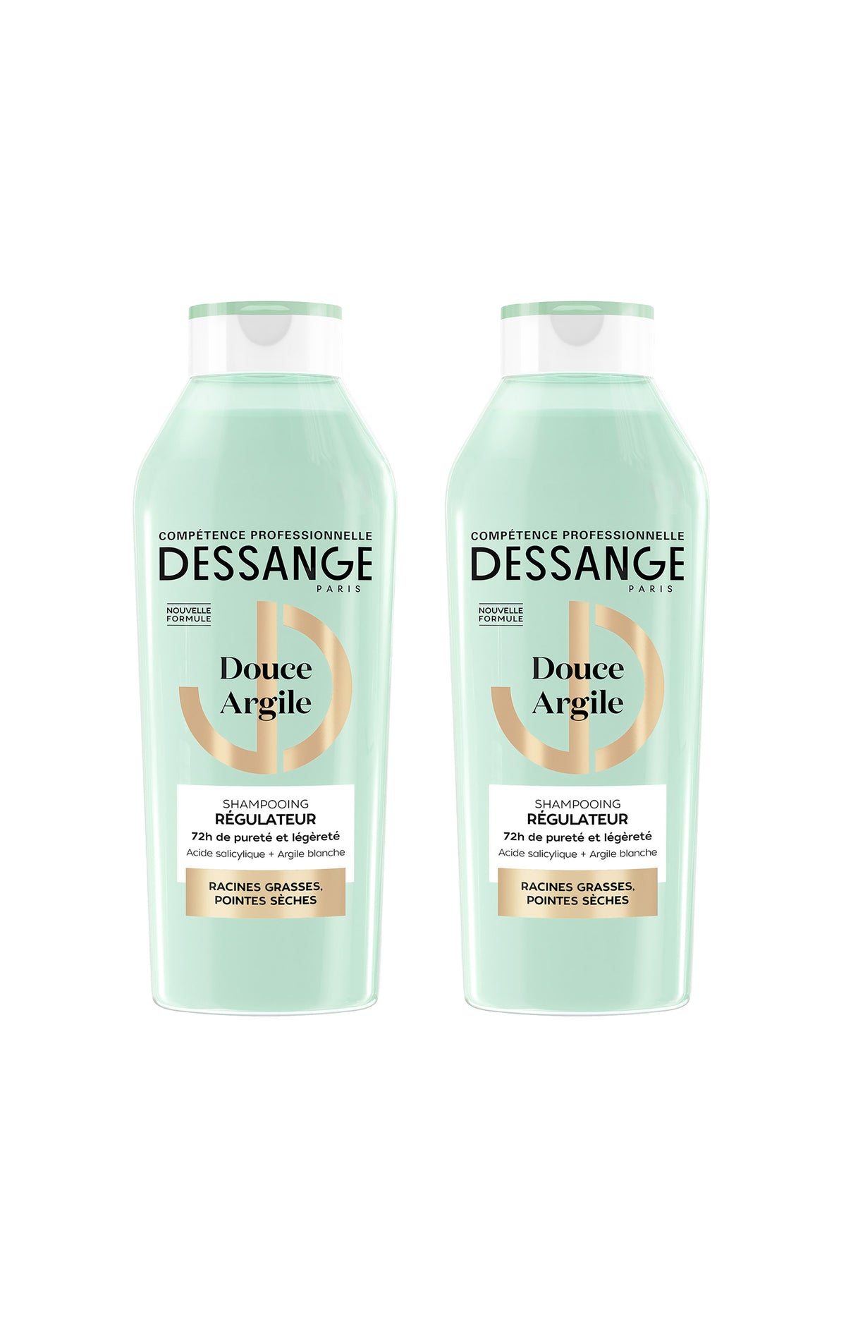 2 shampoings - régulateurs - Acide Salicylique & Argile blanche - 280 ml