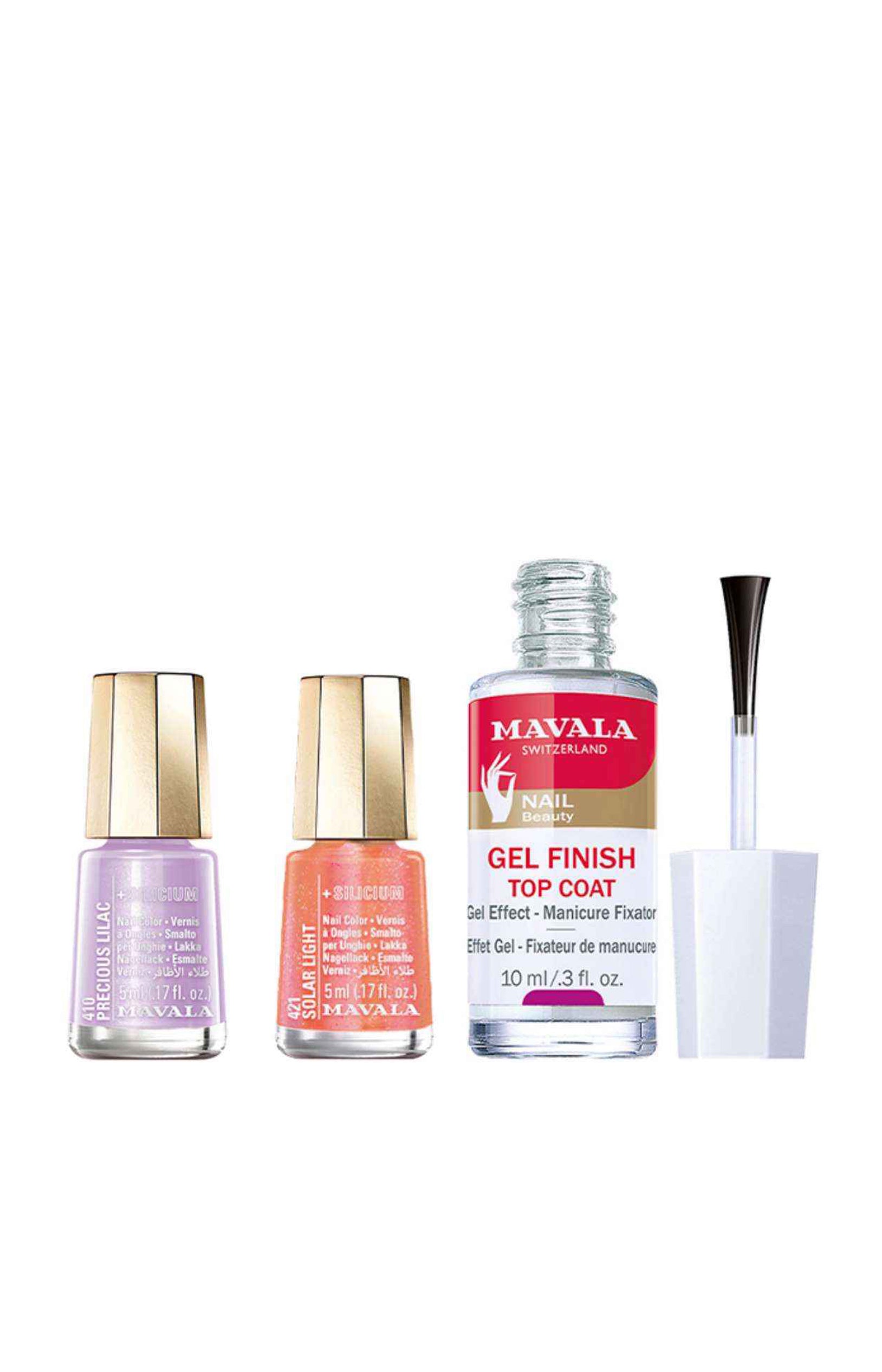 Vernis à ongles & top coat - Precious Lilac & Solar Light