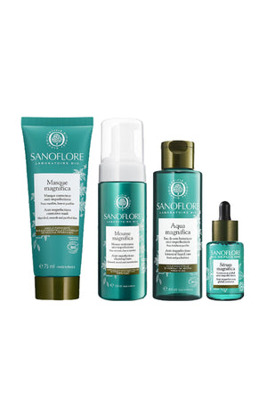 Routine anti-imperfections bio - Aqua Magnifica - Peaux mixtes à grasses - 4 produits