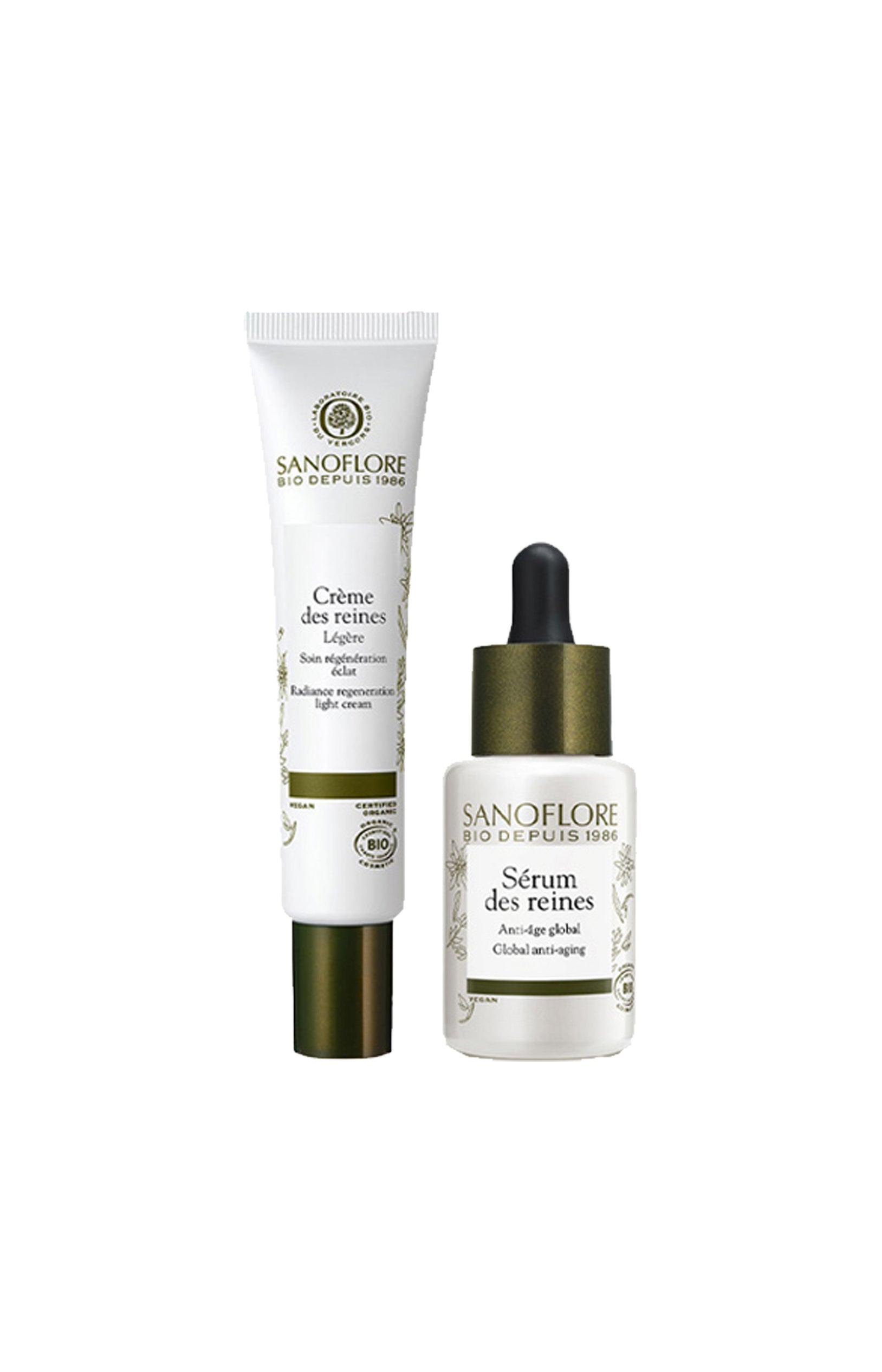 Crème légère & sérum des reines bio - Peaux matures