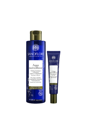 Peeling botanique & crème légère bio - Merveilleuse - Visage - 2 produits