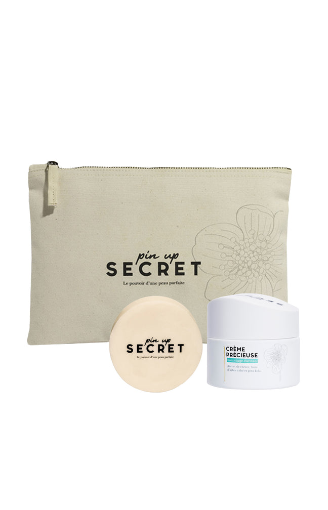 Savon au lait de chèvre, crème & pochette - Visage