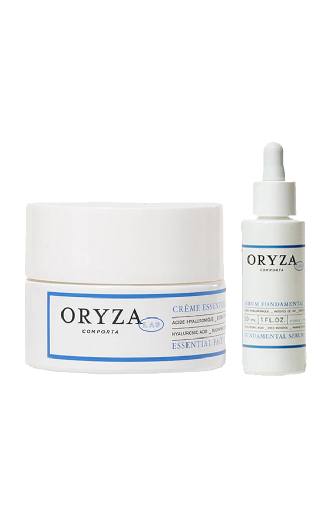 Crème essentielle & sérum fondamental - Acide hyaluronique & extraitsde thé - Visage