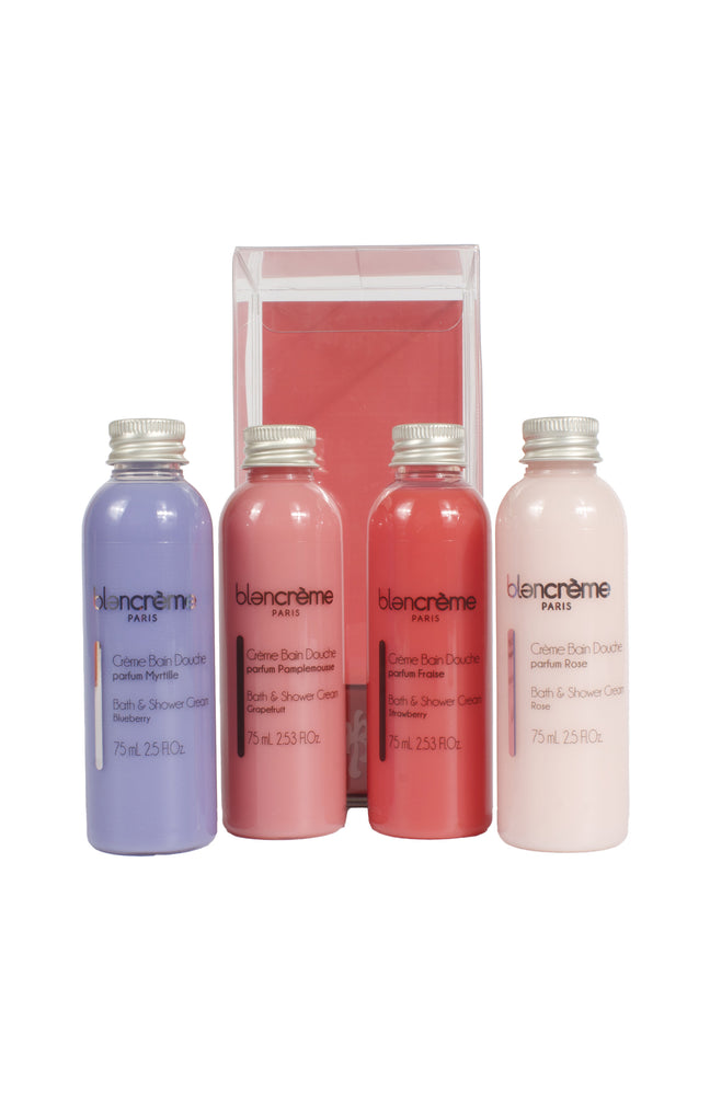Coffret crème bain douche - Myrtille, rose, fraise & pamplemousse