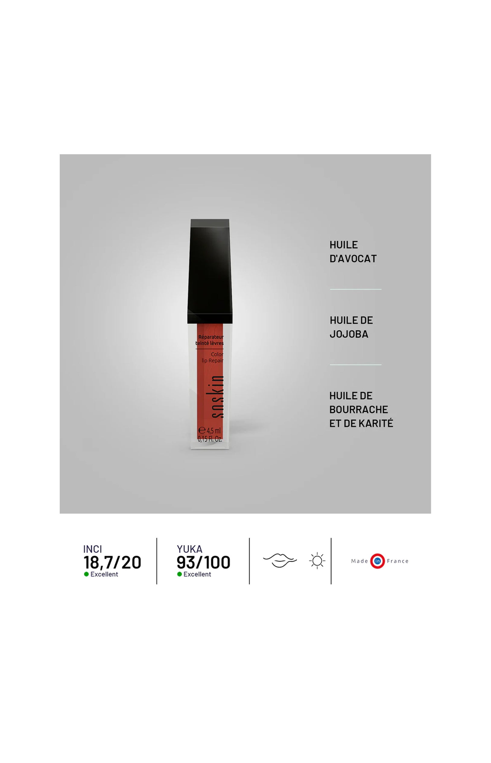 Huile à lèvres réparatrice teintée - 4,5 ml