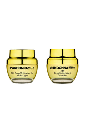 Crèmes hydratantes jour & nuit - Or 24k - 2 x 50 ml