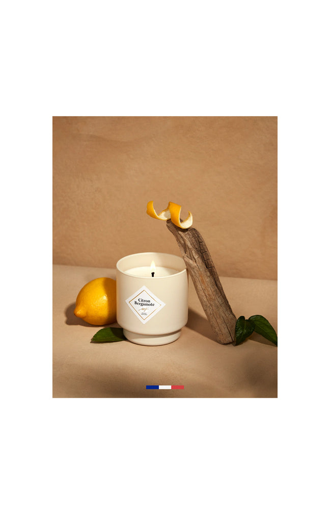 Bougie parfumée - Citron Bergamote - Bracelet Or acier inoxydable - 180 g