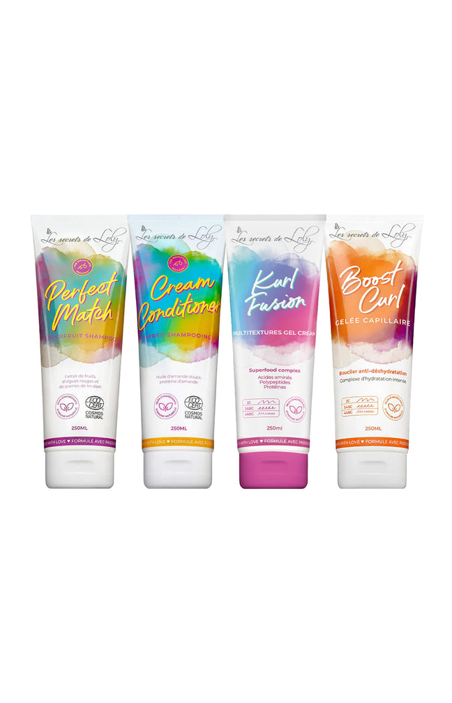 Routine soin coiffante - Cheveux bouclés - 4 produits