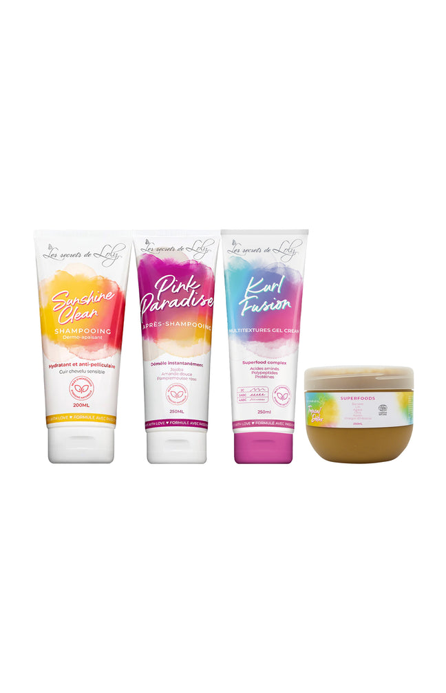 Routine cuir chevelu sensible - Cheveux bouclés - 4 produits