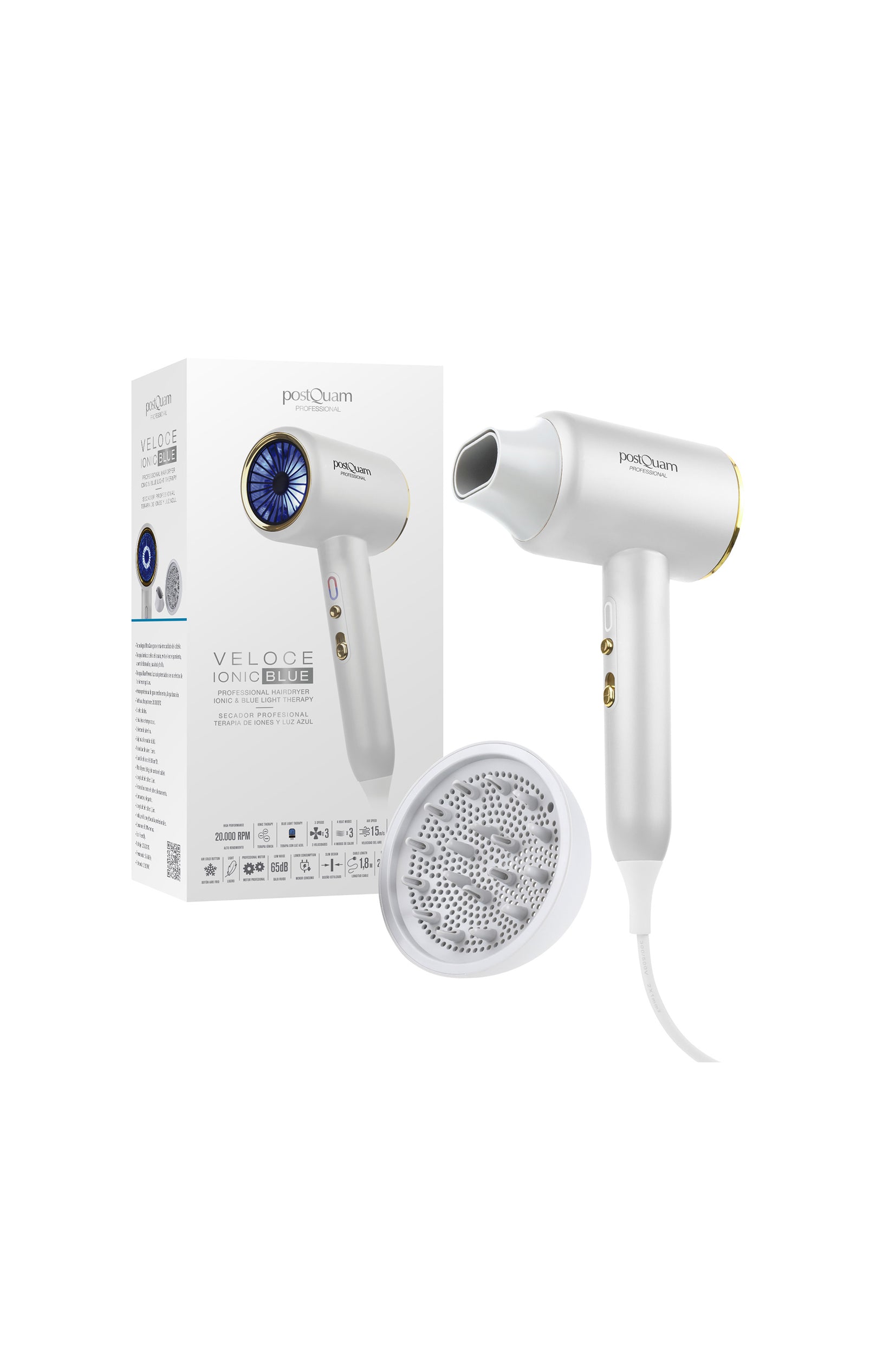 Sèche cheveux - Veloce Ionic Blue