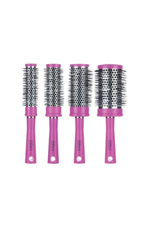 Lot de 4 brosses thermiques rondes - rose