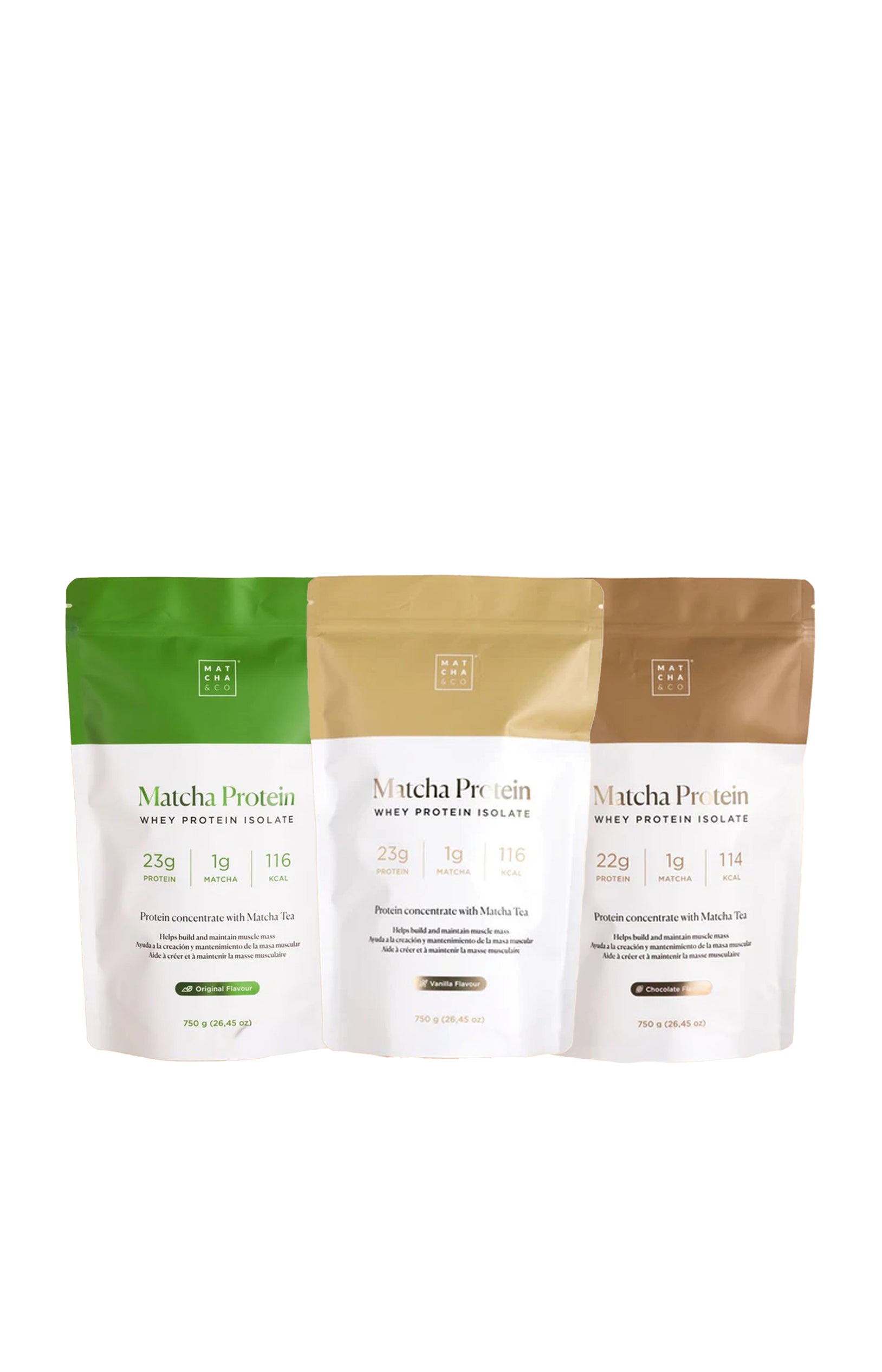 Lot matcha protéiné - 3 x 750 g