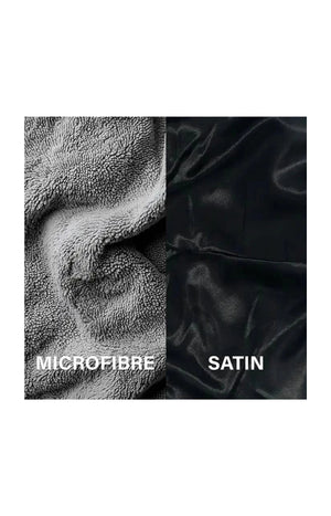 Serviette réversible microfibre & satin - Cheveux