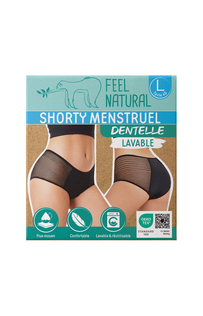 Shorty menstruel - Dentelle