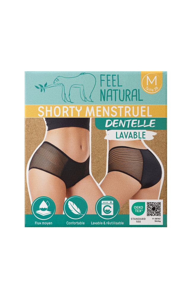 Shorty menstruel - Dentelle