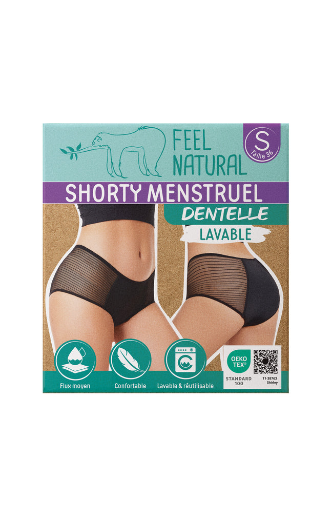 Shorty menstruel - Dentelle