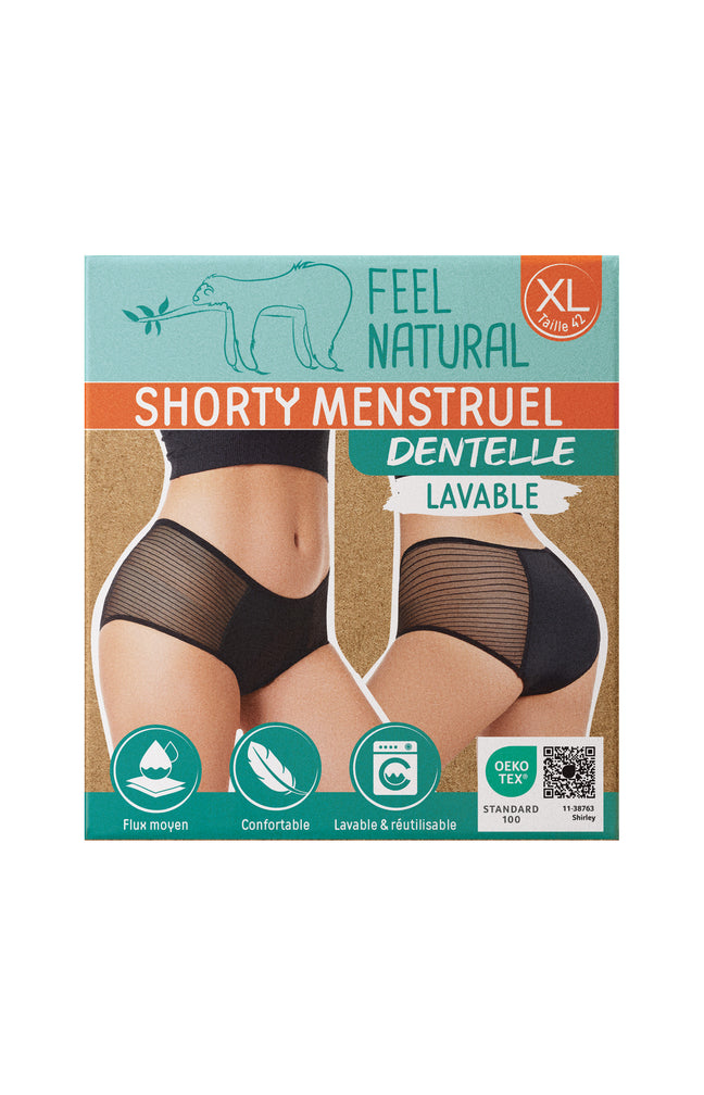 Shorty menstruel - Dentelle