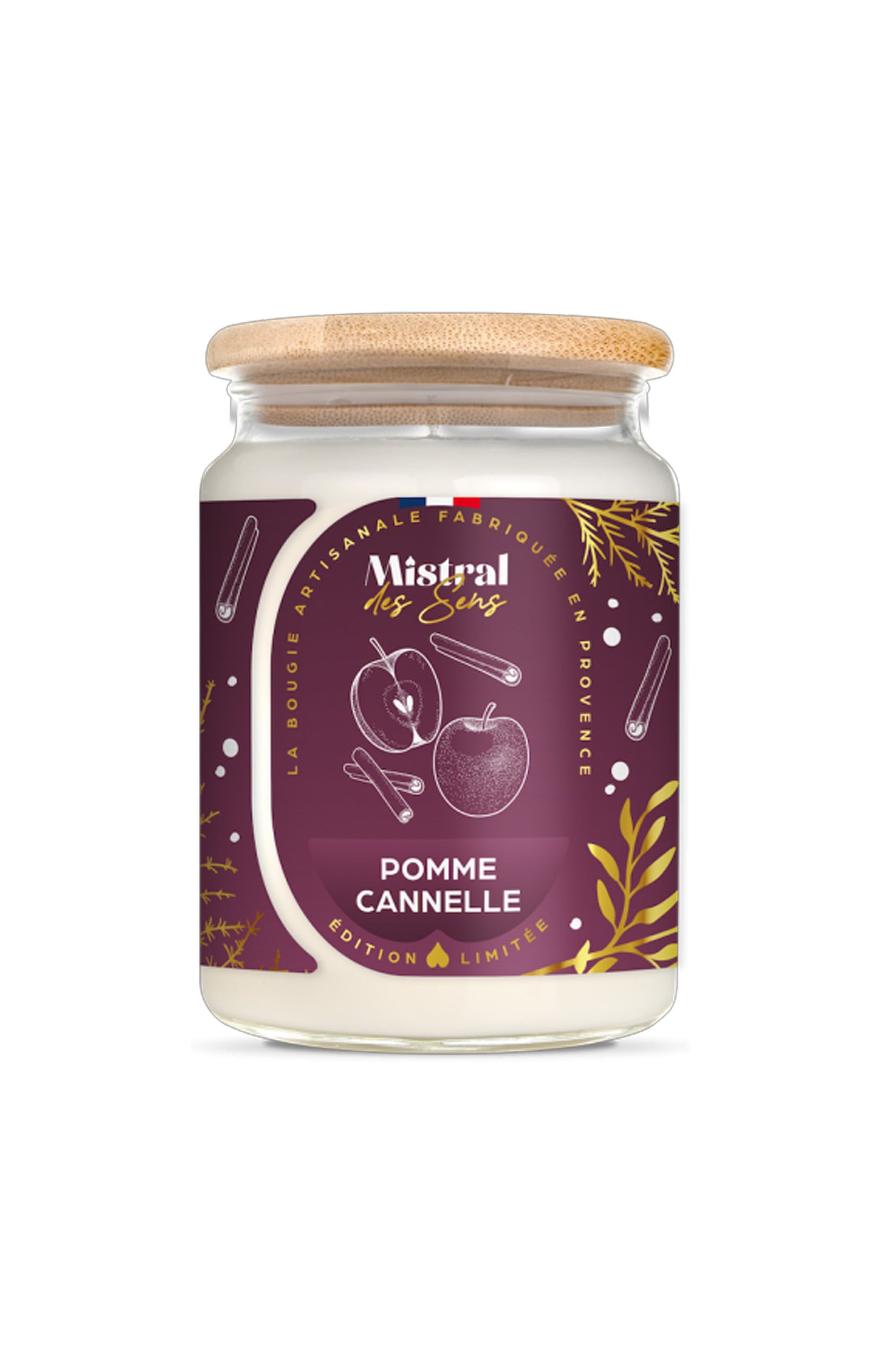 Bougie parfumée - Pomme & cannelle - 700 ml