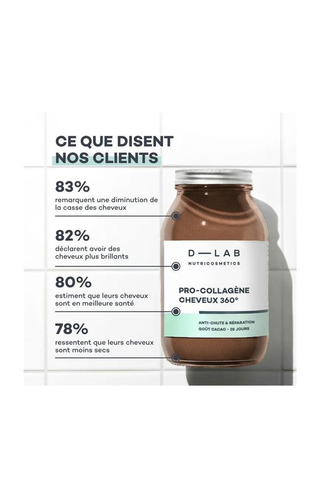 Poudre anti-chute & pousse - Kératine & collagène - Cacao - 1 mois