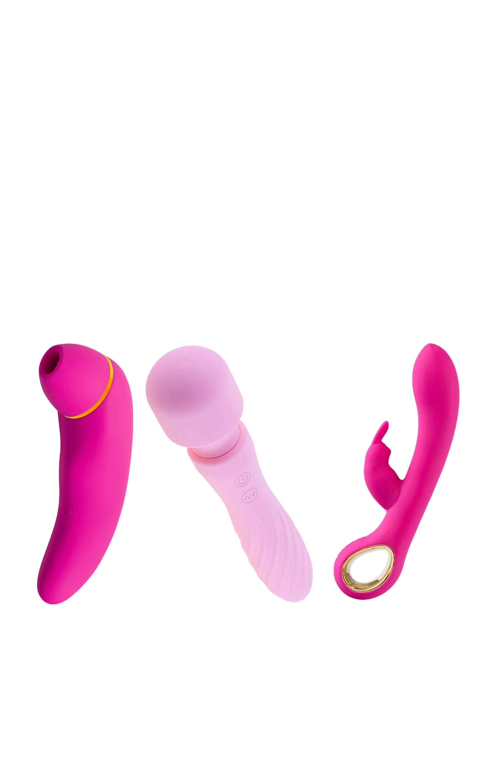 Pack solo - Stimulateur clitoridien, vibromasseur rabbit & wand - Rose