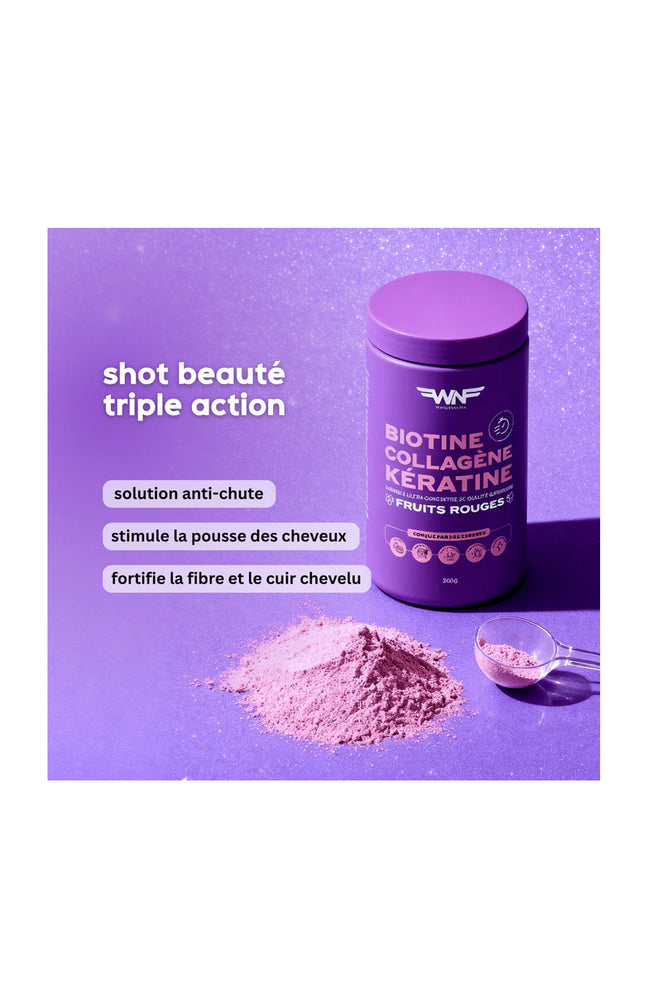 Poudre beauté naturelle - Multi-Collagène - Fruits rouges - 300 g