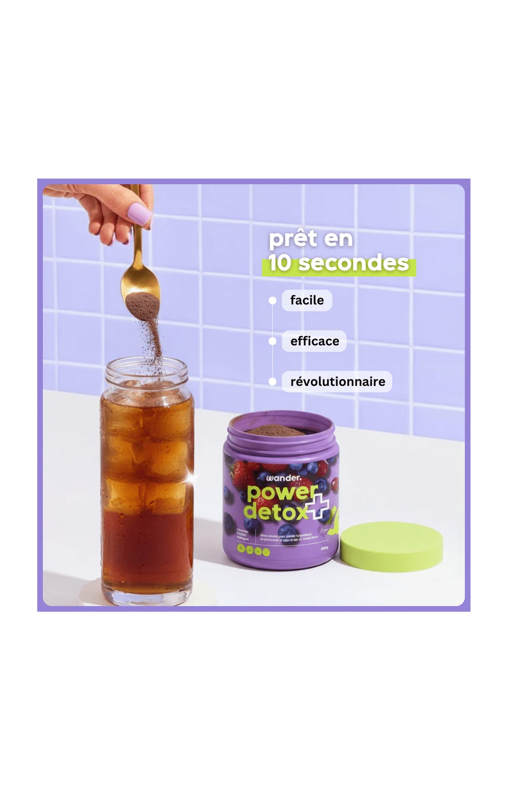 Cure ventre plat naturelle - Power Detox + - Fruits rouges - 200 g