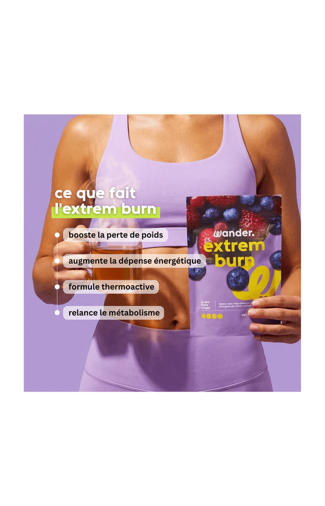 Cure brûle-graisse naturelle - Extrem Burn - Fruits rouges - 100g