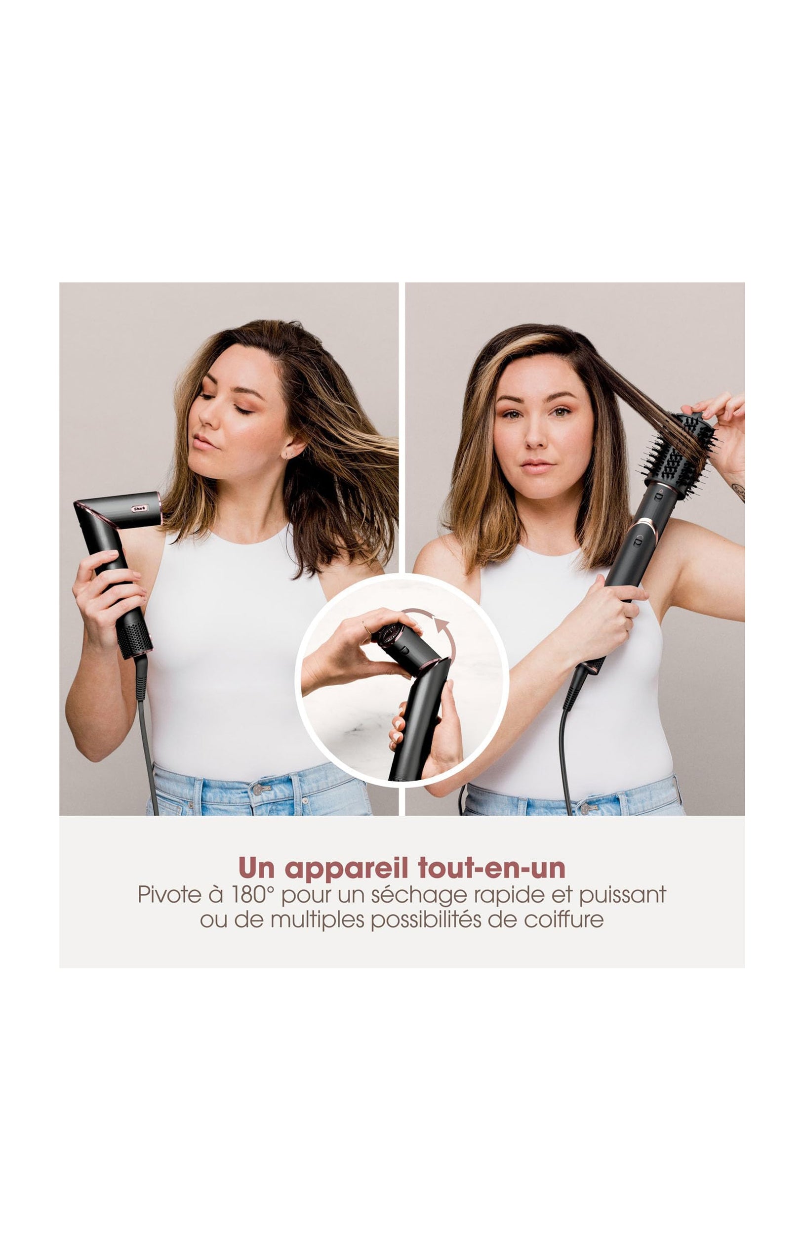 Styler & sèche-cheveux 3-en-1 - FlexStyle - Noir