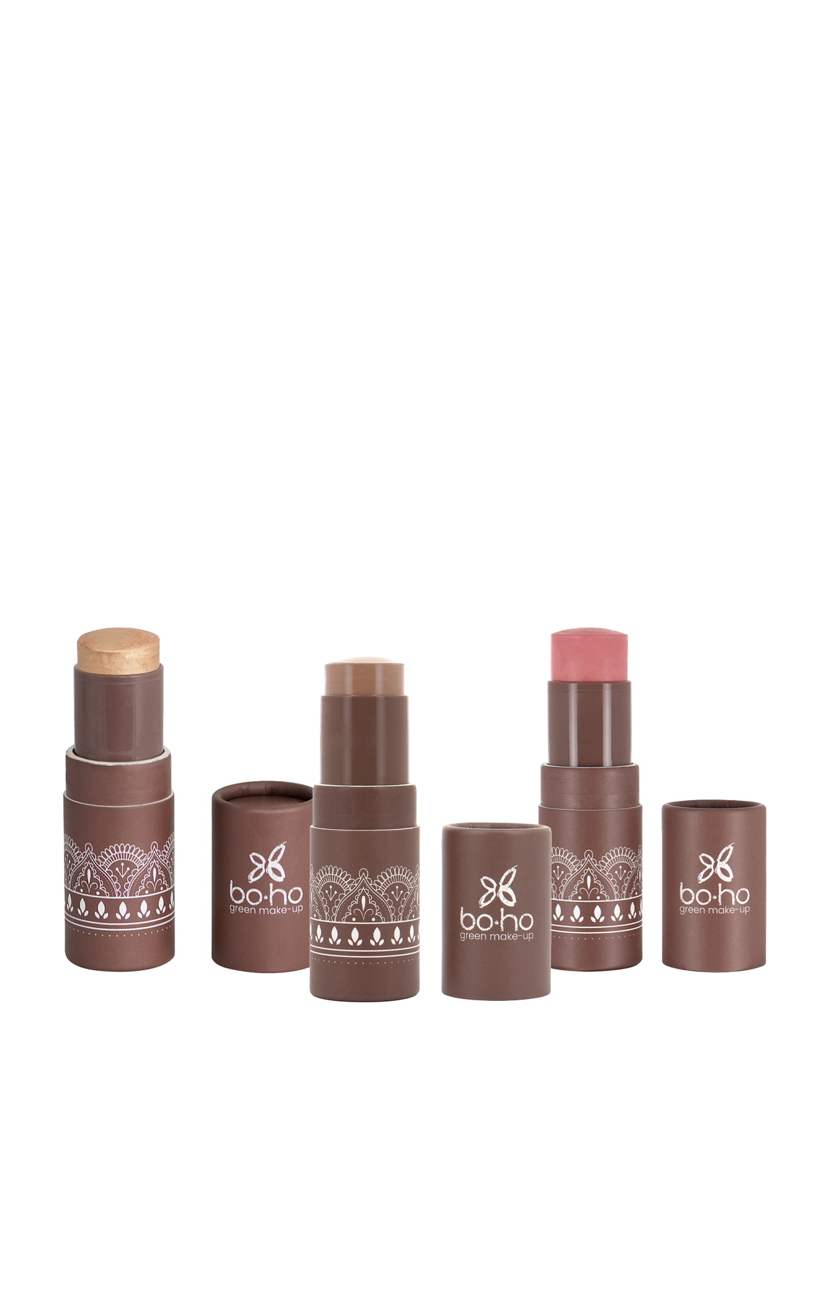 Trio teint : Enlumineur 01, contouring 01 & blush 01