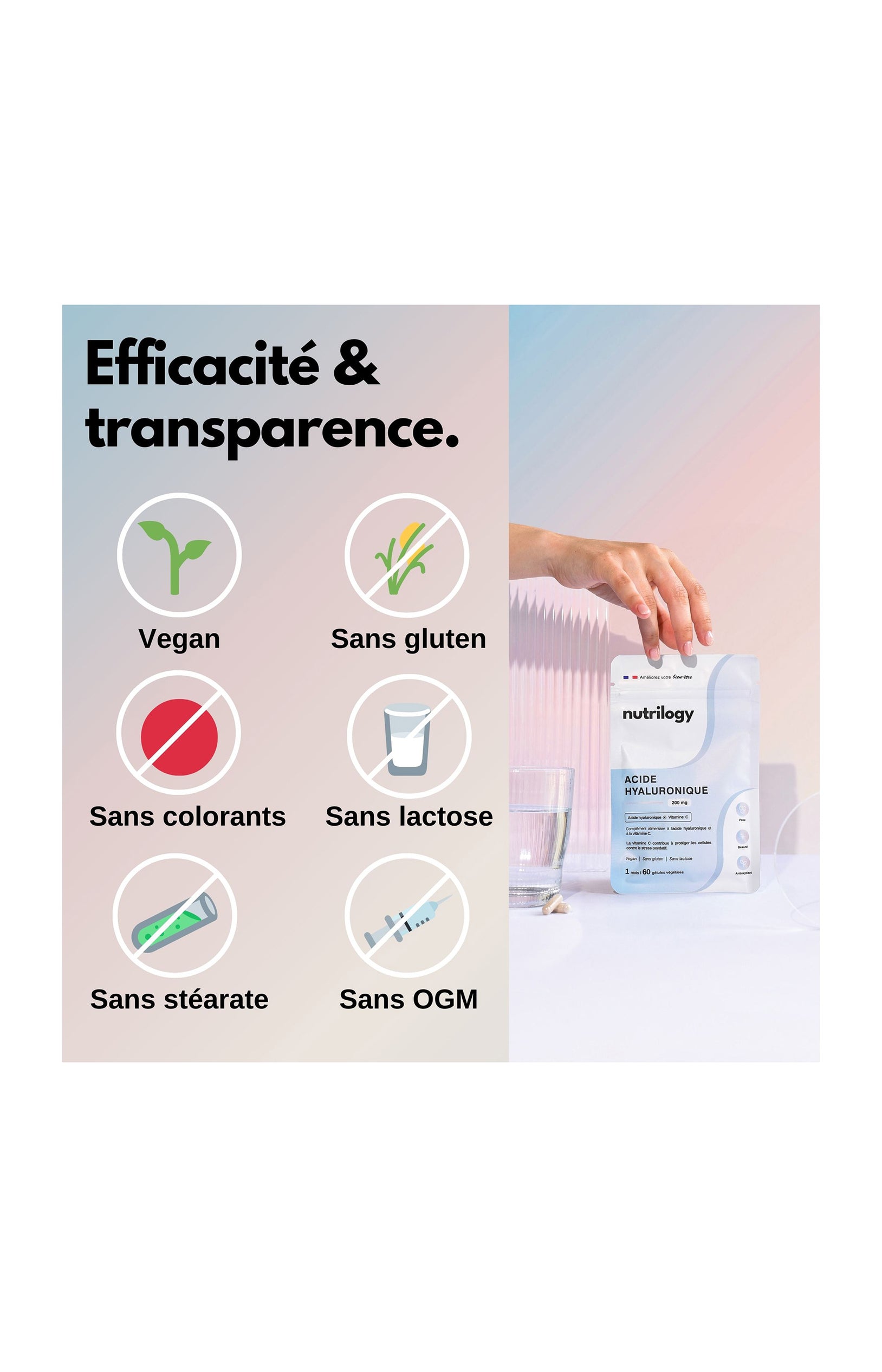 Cure beauté - Acide hyaluronique & vitamine C - 1 mois
