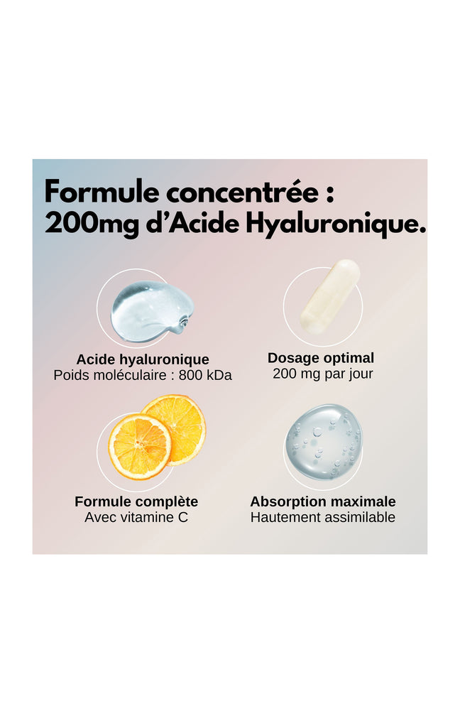 Cure beauté - Acide hyaluronique & vitamine C - 1 mois
