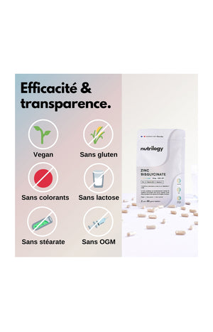 Cure beauté et bien-être - Zinc bisglycinate - 6 mois