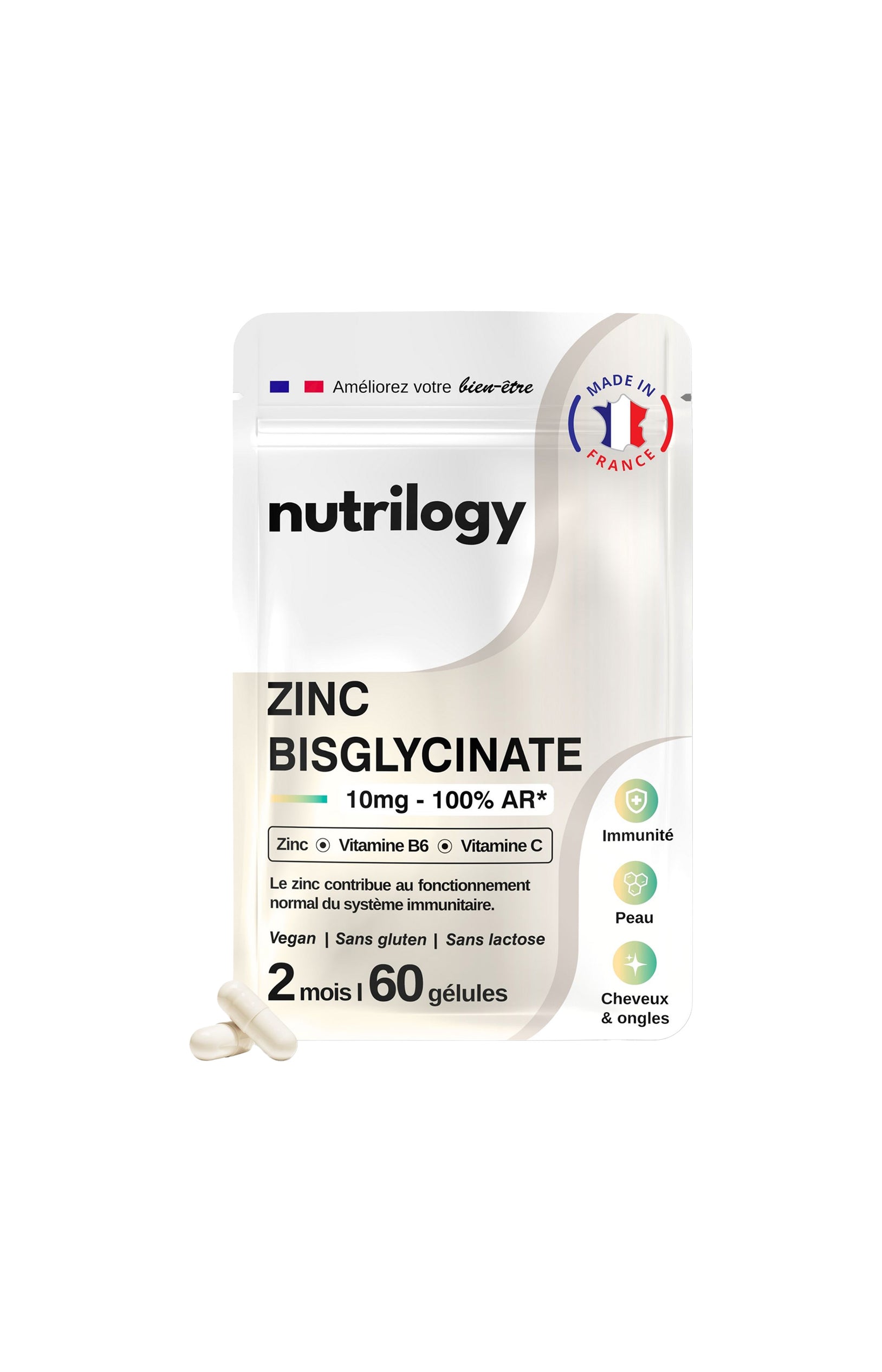 Cure beauté et bien-être - Zinc bisglycinate - 6 mois