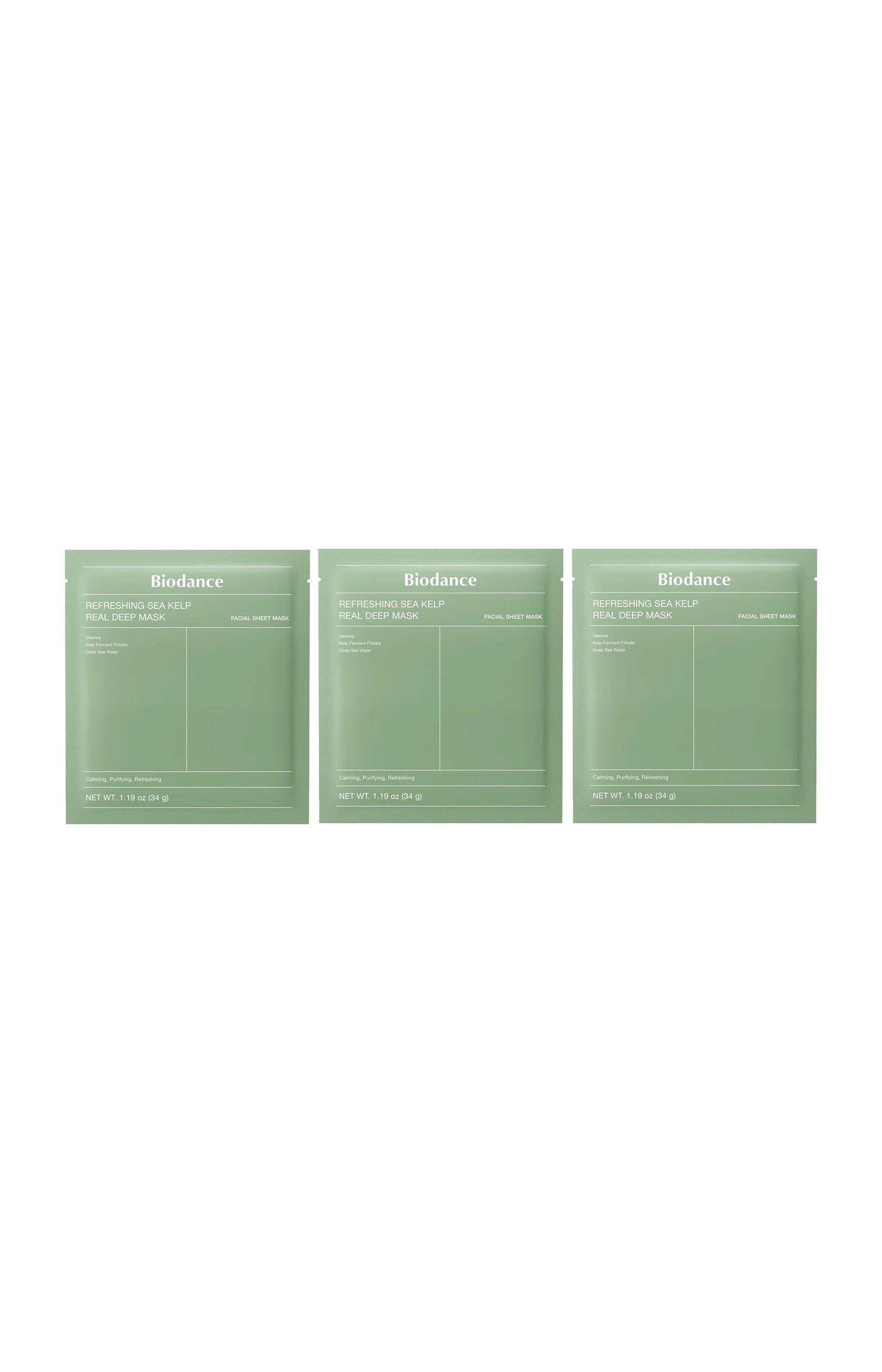 3 masques apaisants & purifiants - Collagène marin