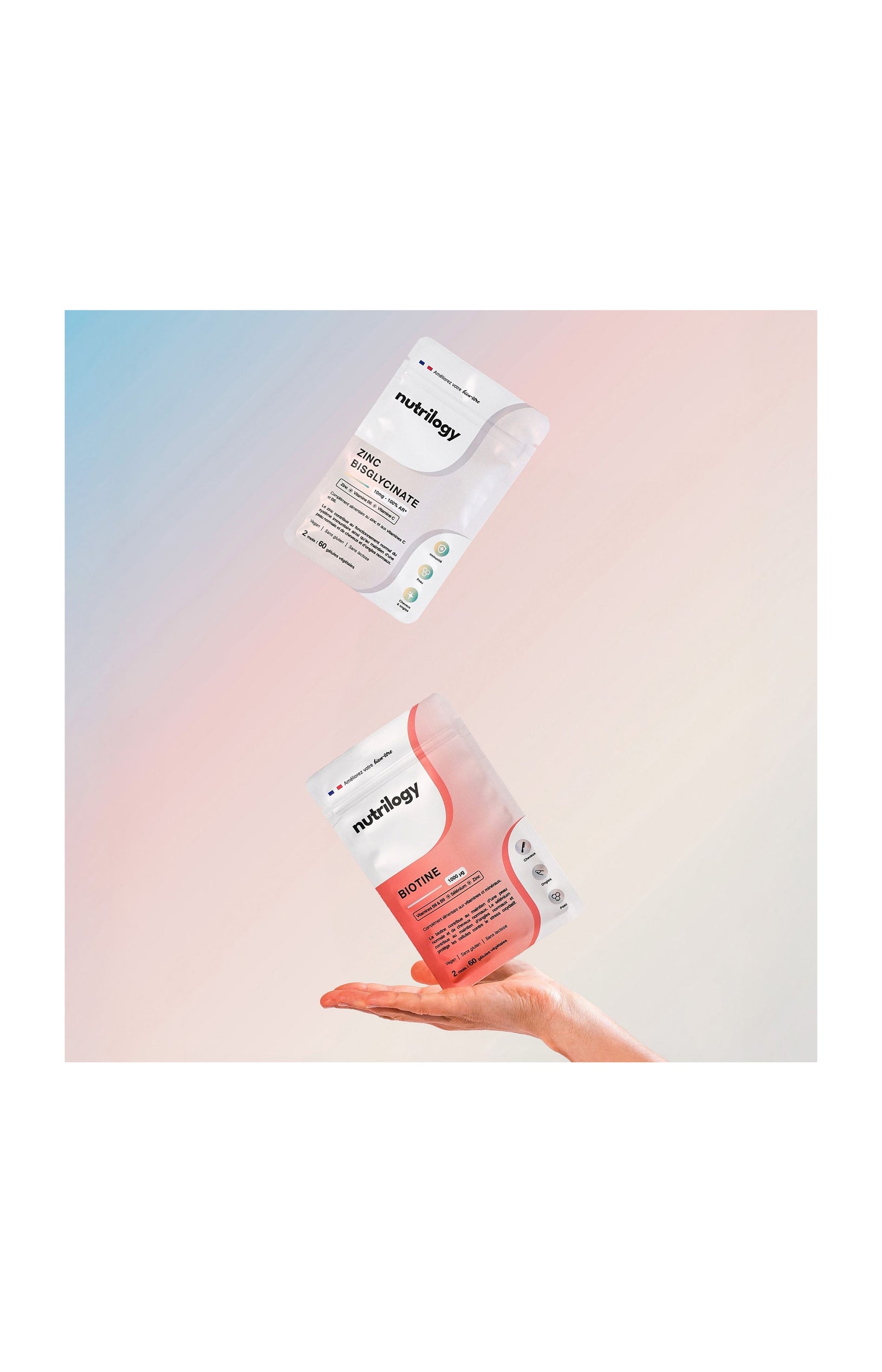 Pack cheveux & ongles - Biotine & zinc - 2 mois