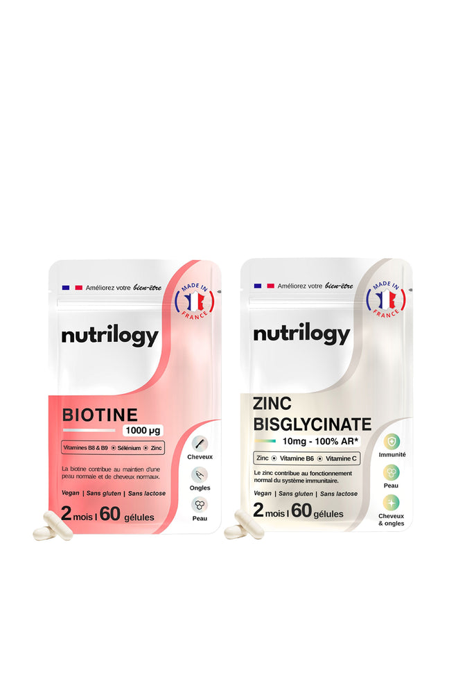 Pack cheveux & ongles - Biotine & zinc - 2 mois
