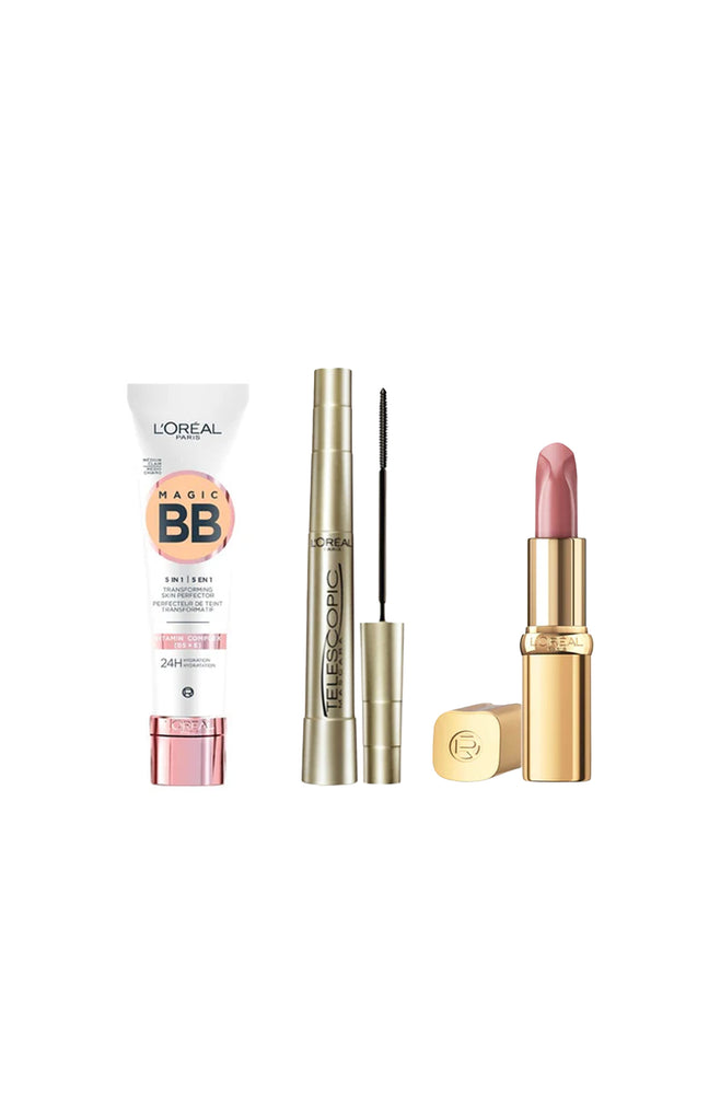 Trio routine - BB crème, mascara & rouge à lèvres