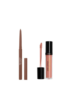 Kit lèvres - Gloss & crayon - Nude brillant