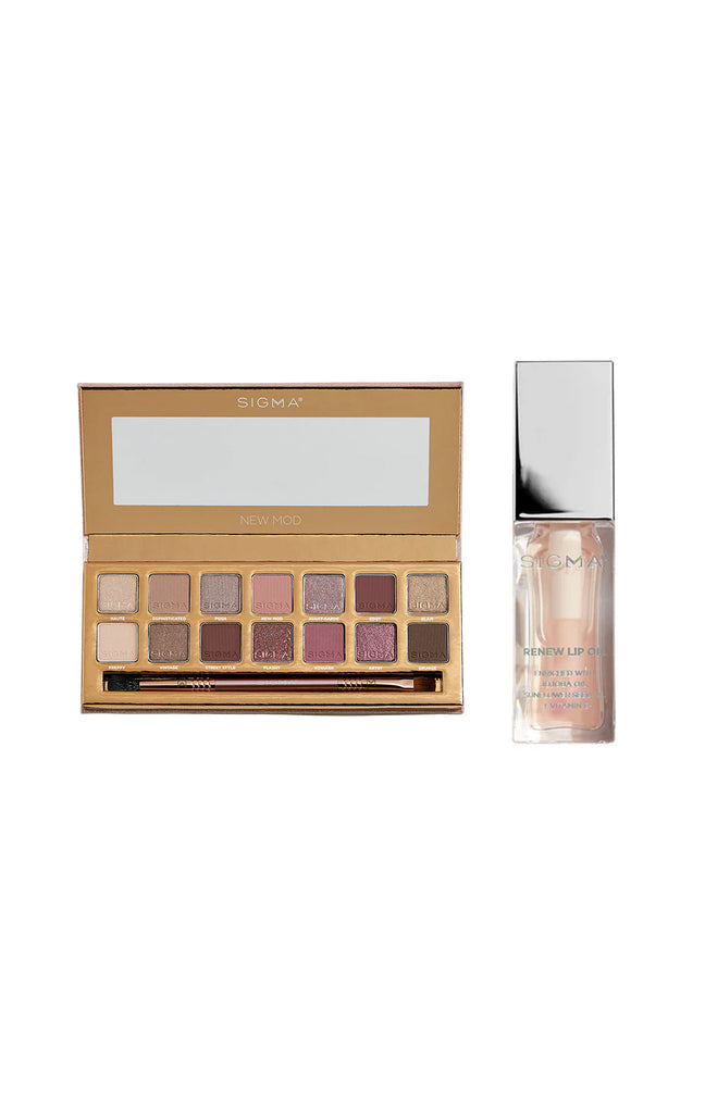 Duo palette yeux & huile à lèvres - New mod & Hush