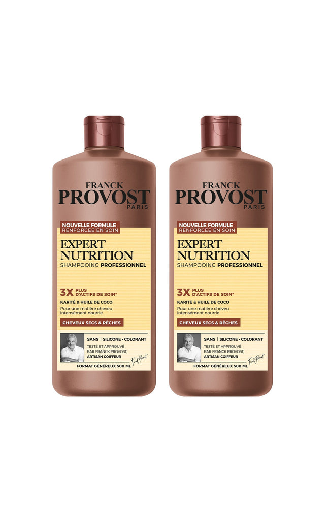 2 shampoings - Karité & Huile de coco - Cheveux secs & rèches - 500 ml