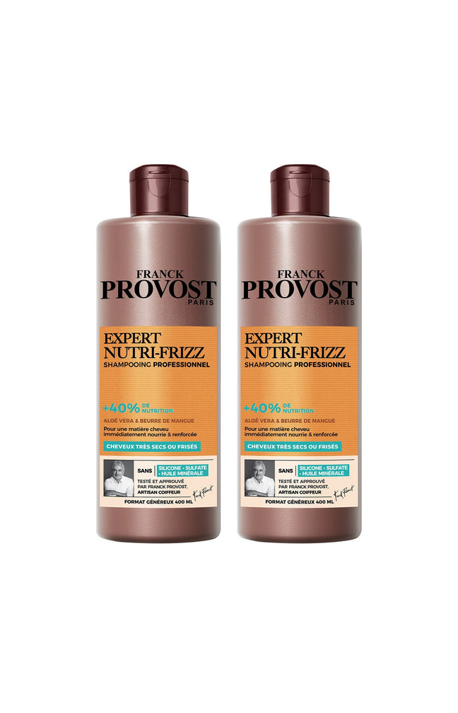 2 shampoings Anti-frizz - Aloe Vera & Beurre de mangue - 400 ml