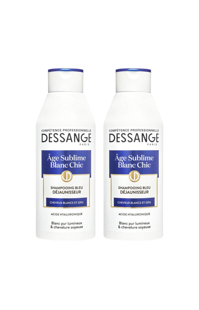 2 shampoings déjaunisseur - Acide hyaluronique - Cheveux blancs & gris - 250 ml