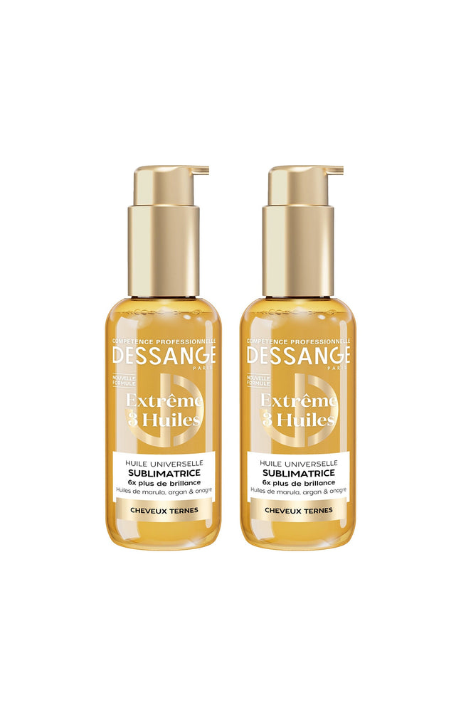 2 huiles sublimatrices - Argan - Cheveux ternes - 110 ml