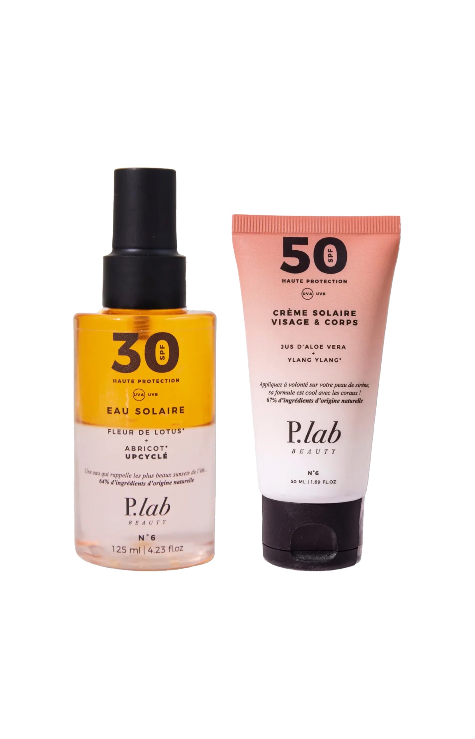 Crème solaire SPF50 & eau solaire SPF 30