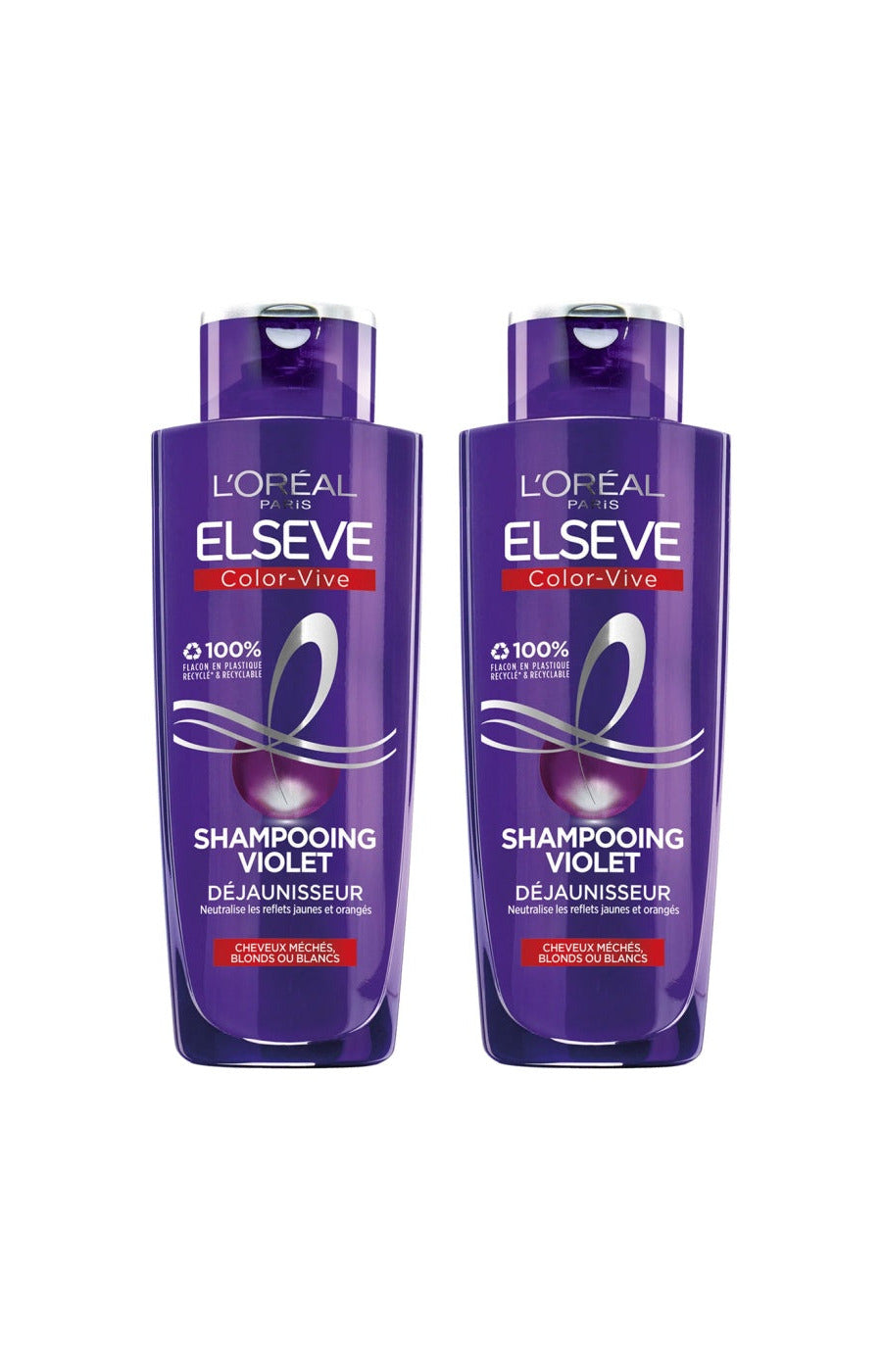 2 shampoings déjaunisseur - Cheveux blonds, blancs ou méchés - 200 ml